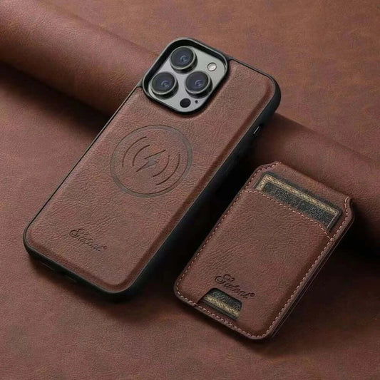 SUTENI Detachable Card Holder Leather Magnetic Pocket Cover Wallet Phone Case For iPhone X XS XR 11 12 13 14 15 16 Pro Max Plus