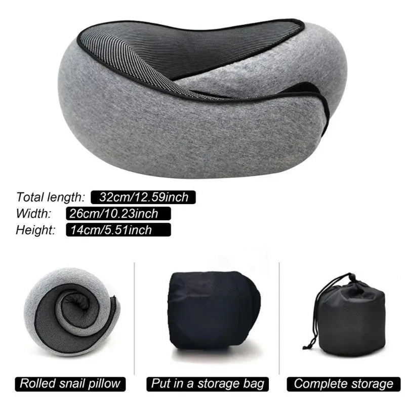 Travel Neck Pillow Chin Support Pillow Adjustable Pure Memory Foam Ergonomic Design Soft Best Full Neck Surround Pillow