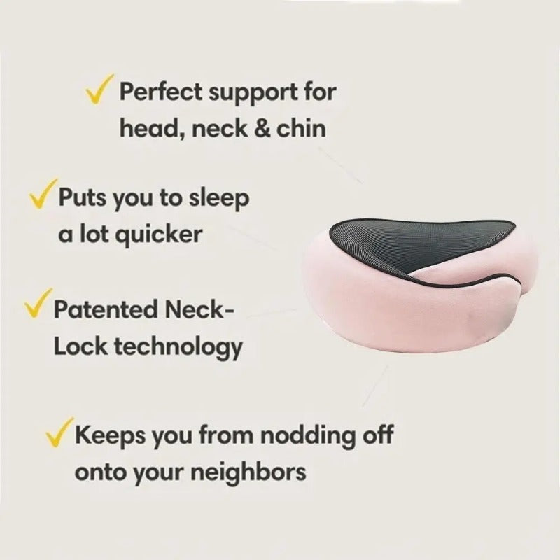 Travel Neck Pillow Chin Support Pillow Adjustable Pure Memory Foam Ergonomic Design Soft Best Full Neck Surround Pillow